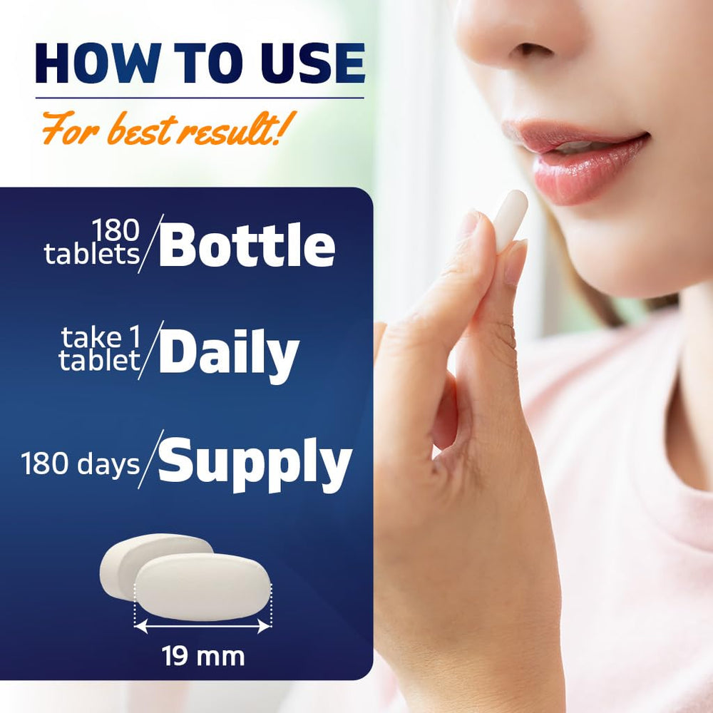 Vitamatic Magnesium with B6 tablets inside bottle viewed up close