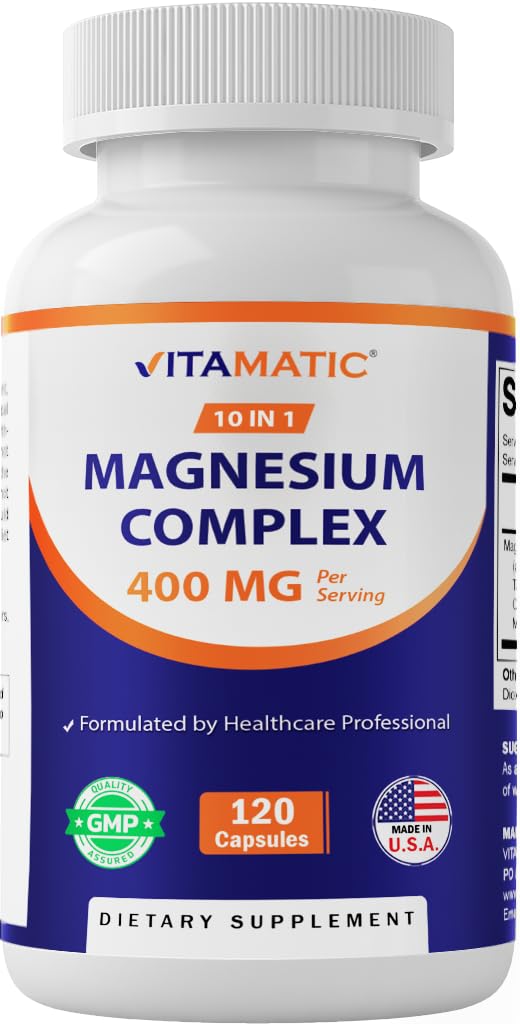 Vitamatic Magnesium Complex bottle cap for easy daily magnesium support.