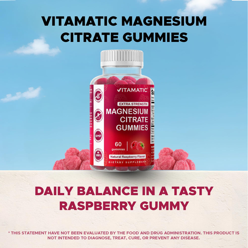 Vitamatic Magnesium Gummies 60-count two-pack display