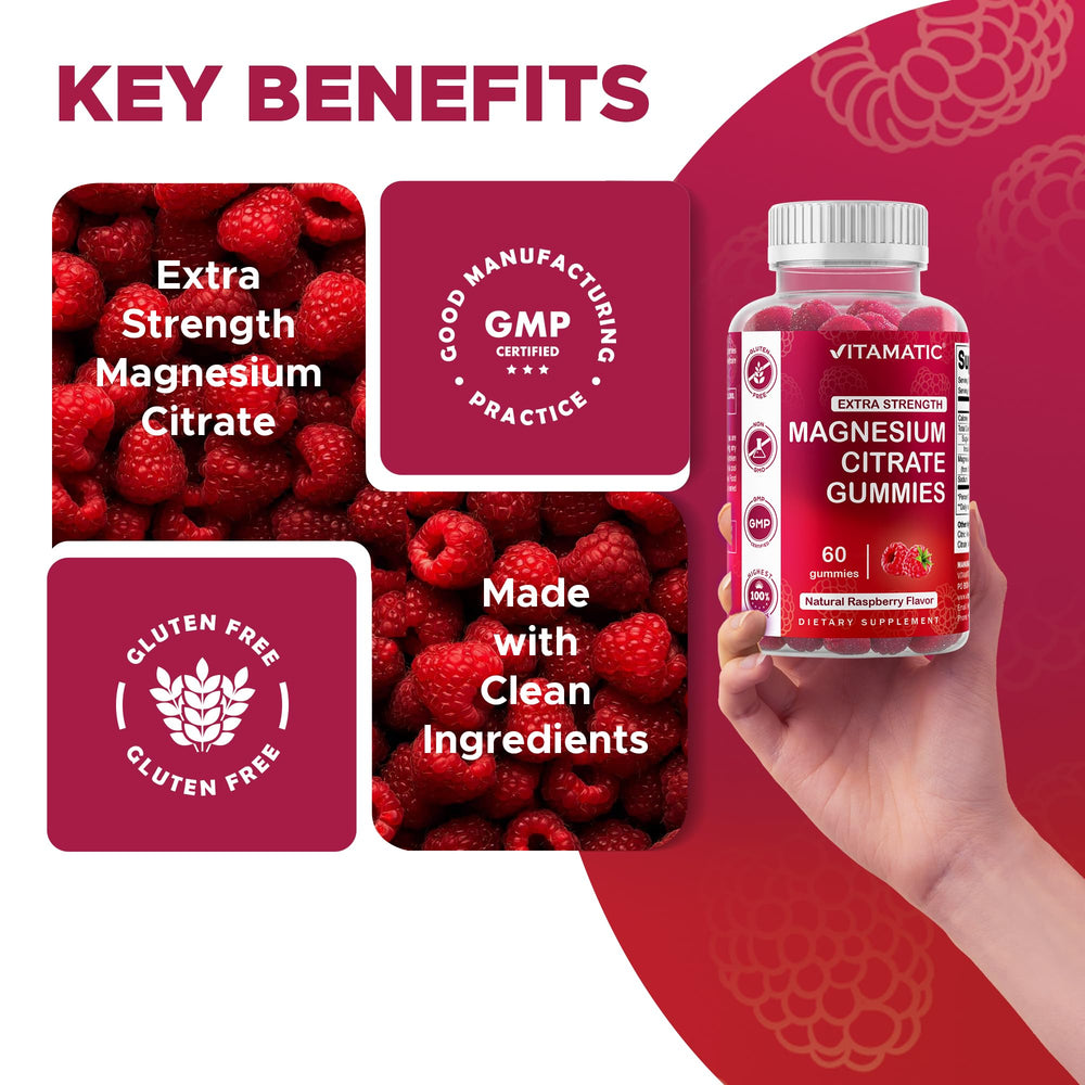 Vitamatic Magnesium Gummies plant-based ingredients highlight