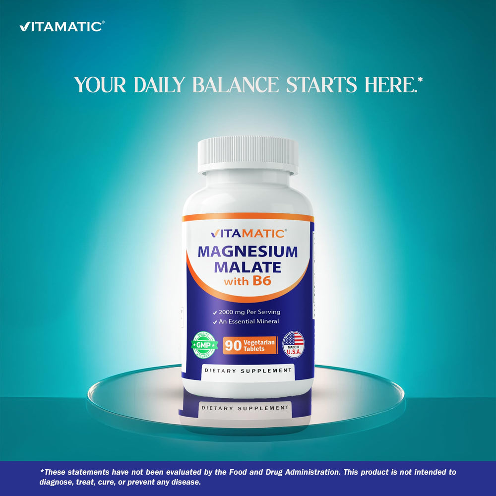 Vitamatic Magnesium Malate serving scoop demonstrates measured dosage