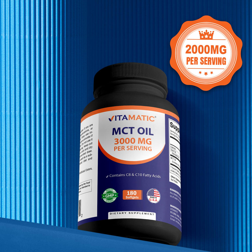 Vitamatic MCT Oil supports keto routines when added to shakes.