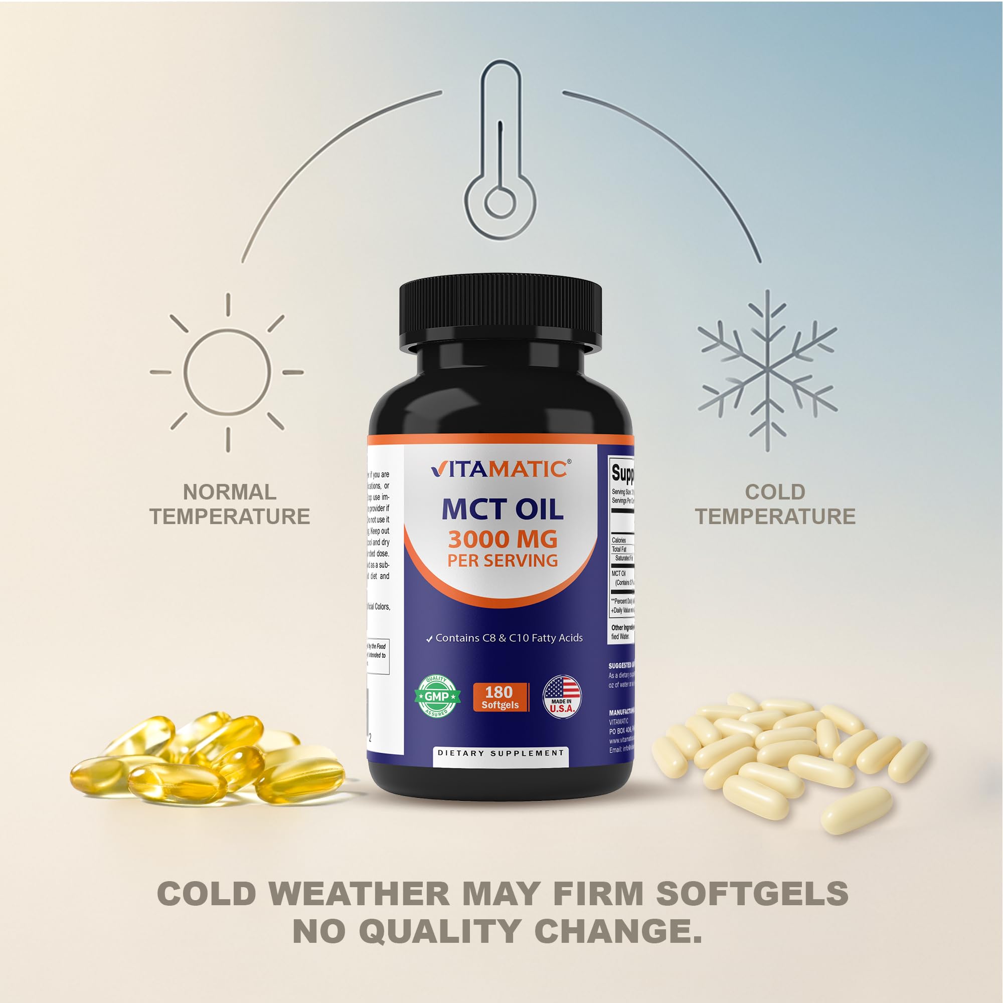Vitamatic MCT Oil is Non-GMO and gluten-free.