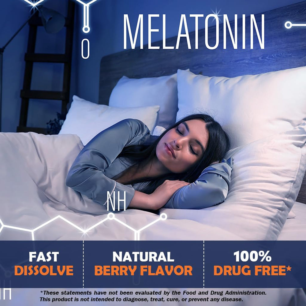 Vitamatic berry-flavored tablets presented as a pleasant sleep aid.