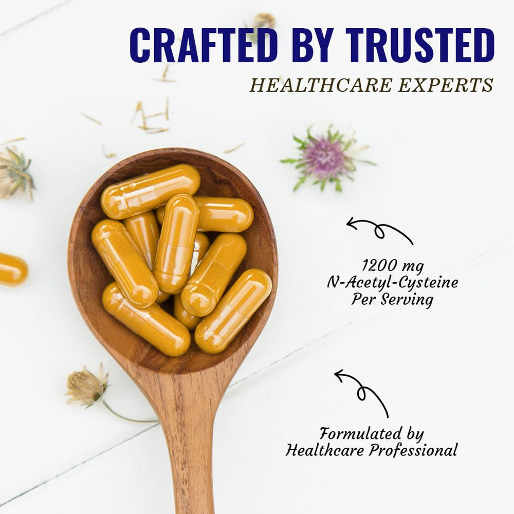 Milk Thistle 80% silymarin standardization with Vitamatic NAC depiction.