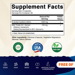 Closeup of Vitamatic NAC capsules highlighting vegetarian form.