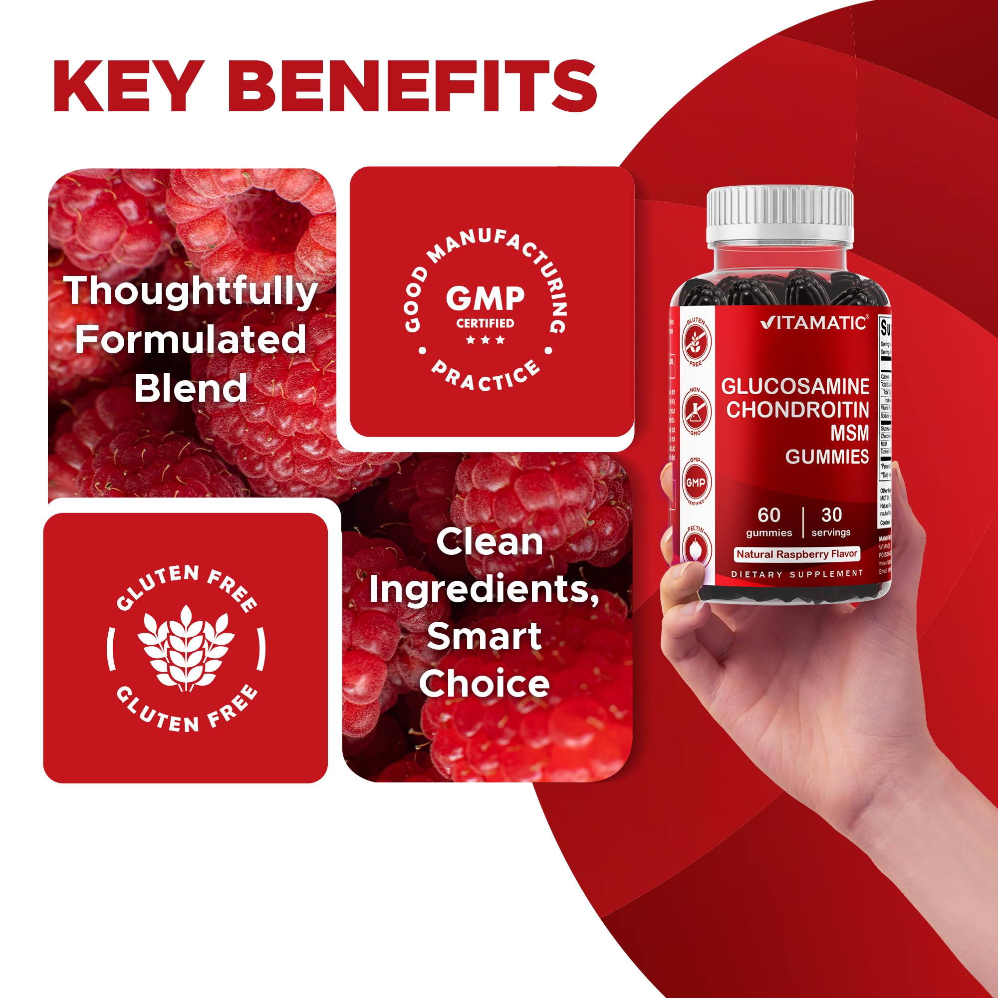 Vitamatic pectin-based, gelatin-free gummy texture close-up.
