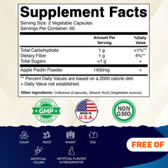 Vitamatic Pectina de Manzana: cápsulas vegetarianas en envase