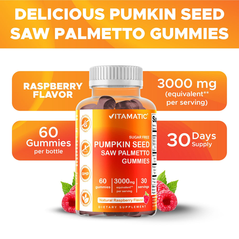 Vitamatic raspberry-flavored gummies in serving spoon for easy daily dose