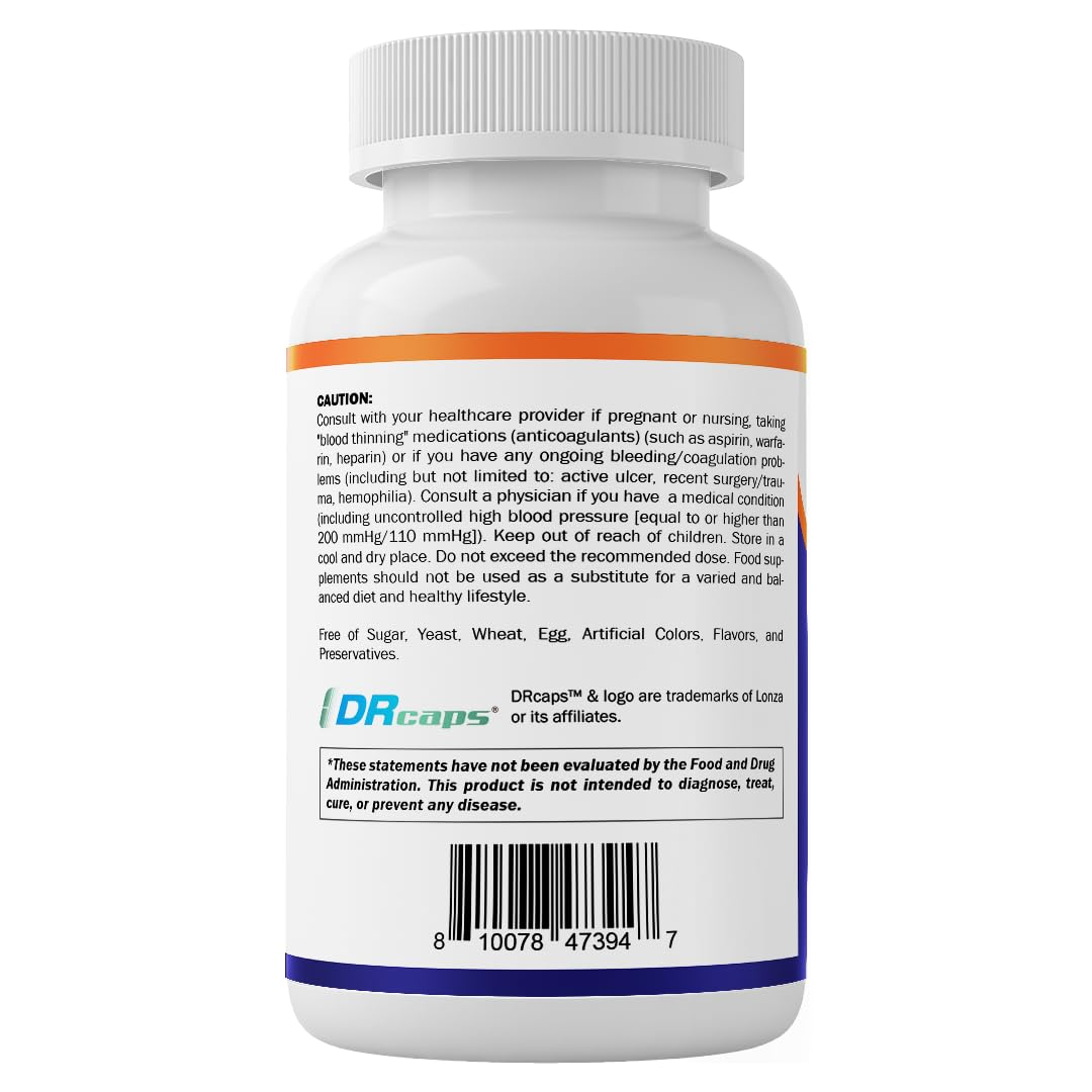 Vitamatic Serrapeptase made-in-USA stamp on bottle highlighting domestic manufacturing.