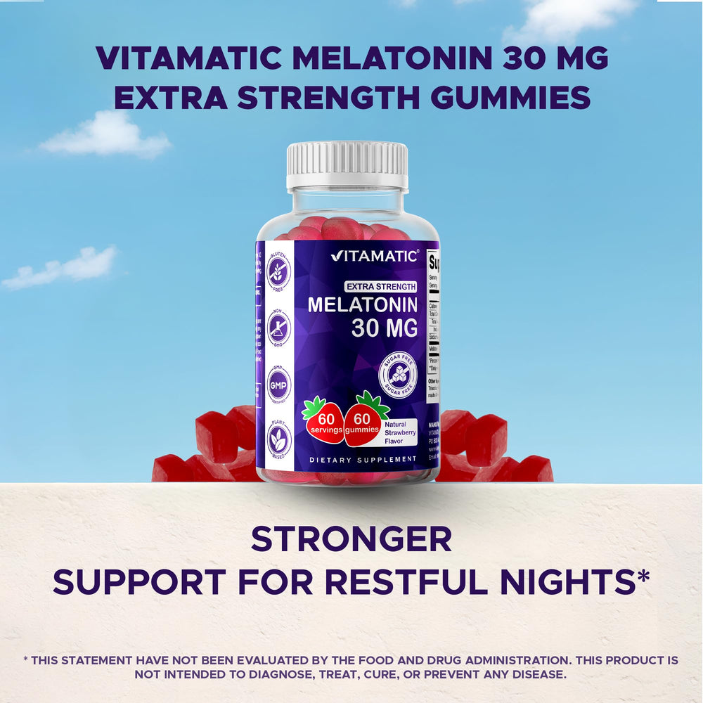 Vitamatic label zoom notes 30 mg per gummy potency