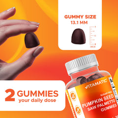 Vitamatic sugar-free gummies on counter illustrating 60-count packaging benefits