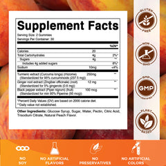 Vitamatic turmeric gummies with ginger and black pepper for absorption