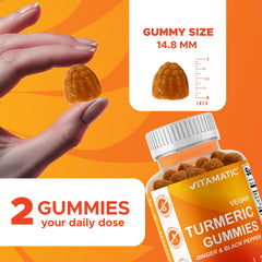 Vitamatic vegan pectin based turmeric gummies for plant based wellness