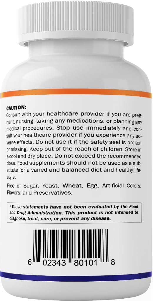 Vitamatic Valerian free from sugar, starch, soy, and artificial additives.