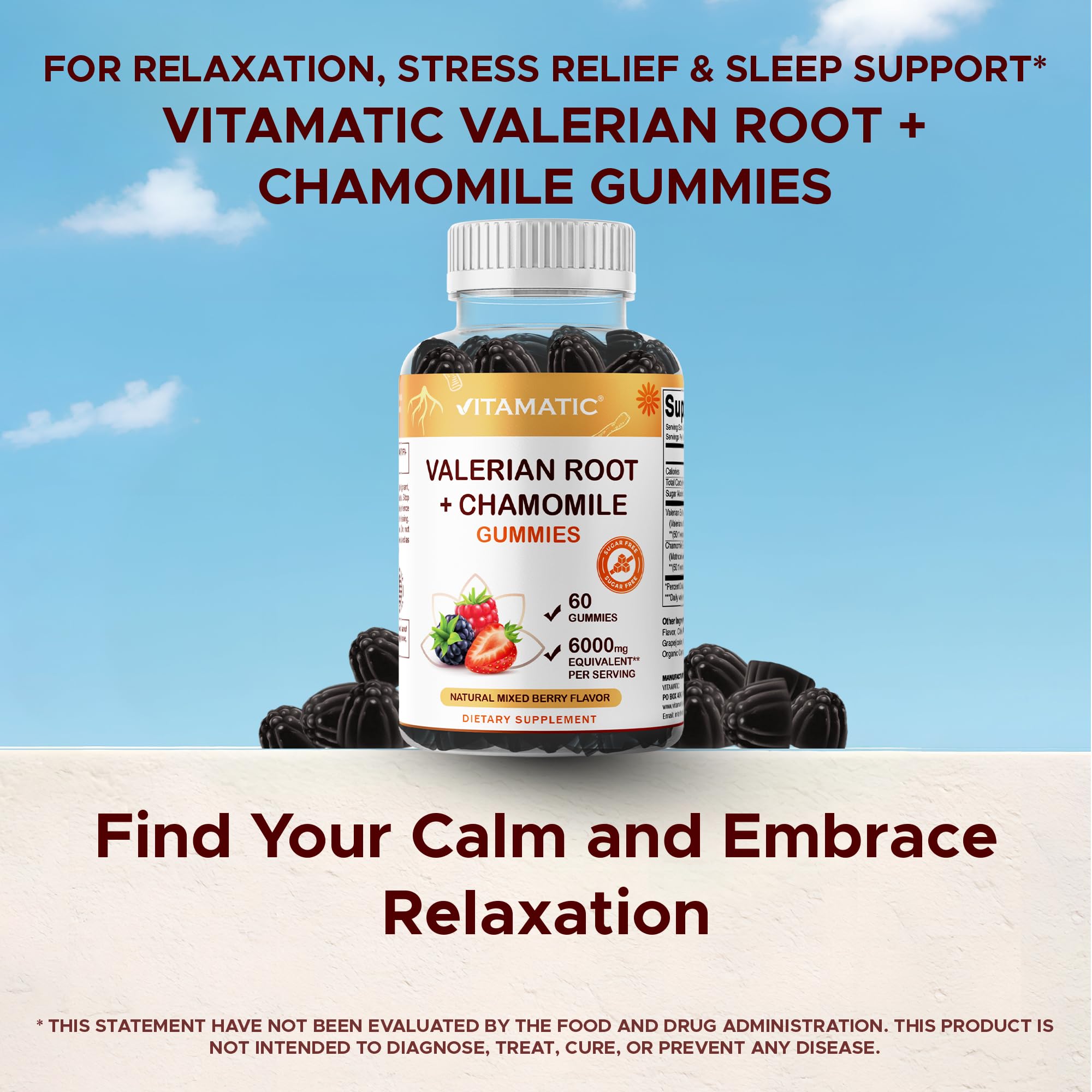 Label noting 50:1 extract ratio on Vitamatic gummies