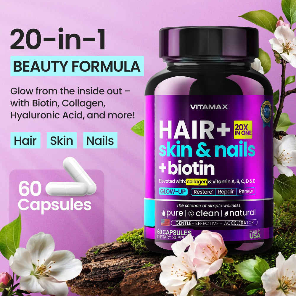 Vitamax glowing skin closeup illustrating potential skin radiance.