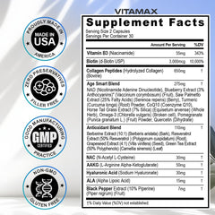 Vitamax Grapeseed extract detail signals polyphenol-rich care for nails and hair.