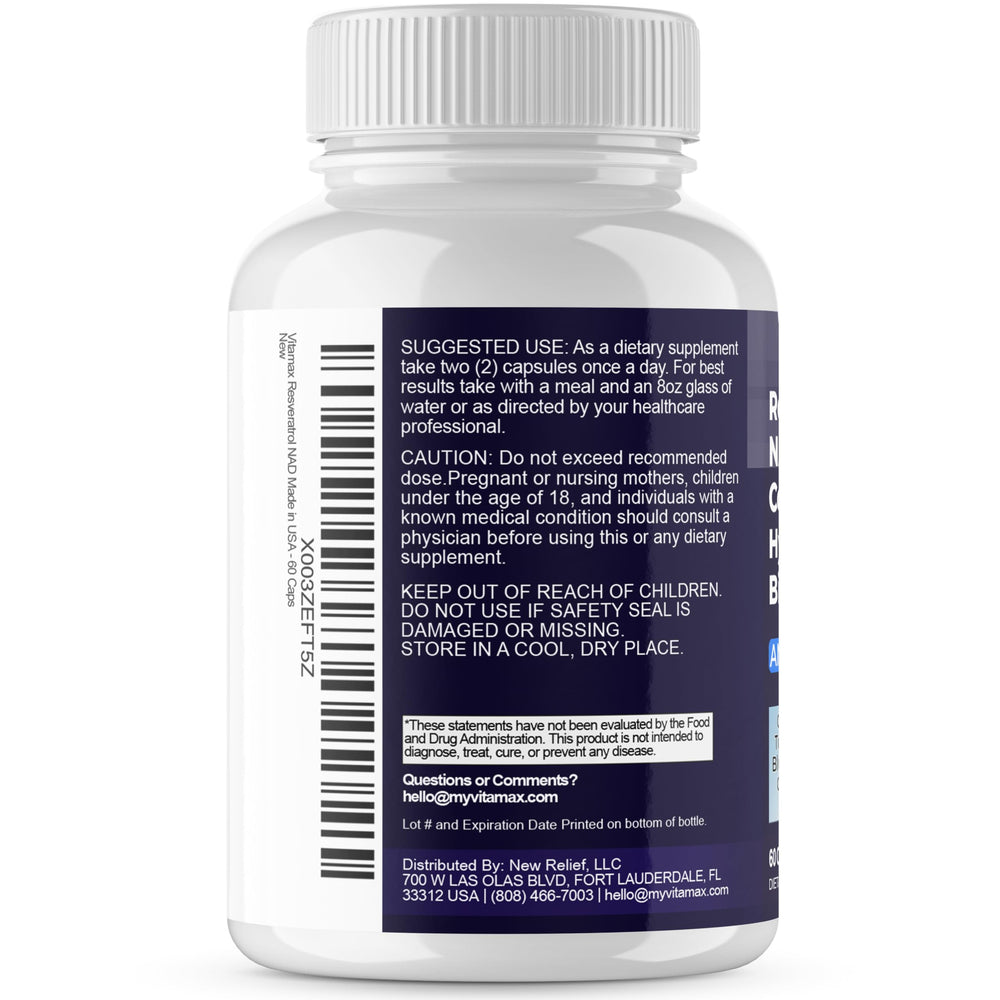 Vitamax made in USA label on bottle for quality assurance.