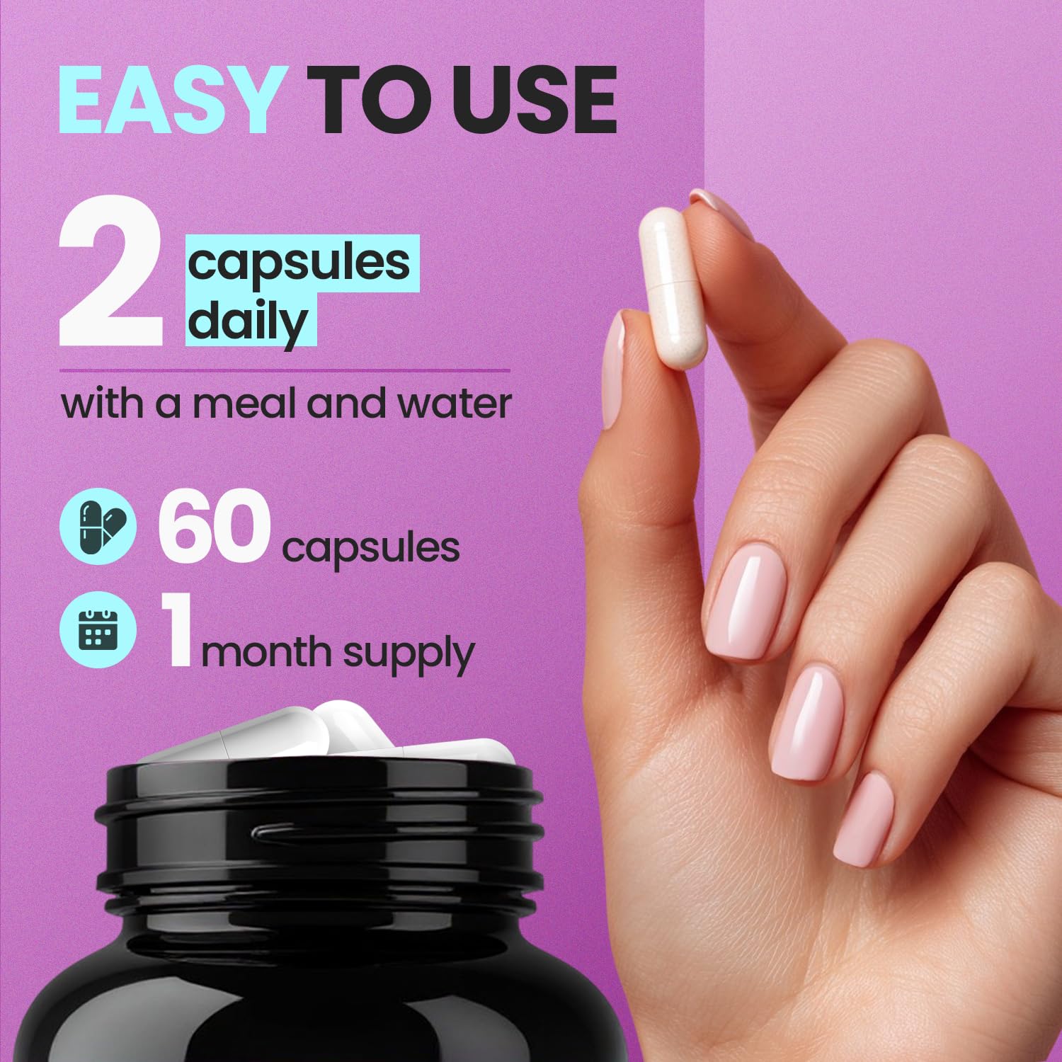 Vitamax nails closeup suggesting stronger nails and resilience.