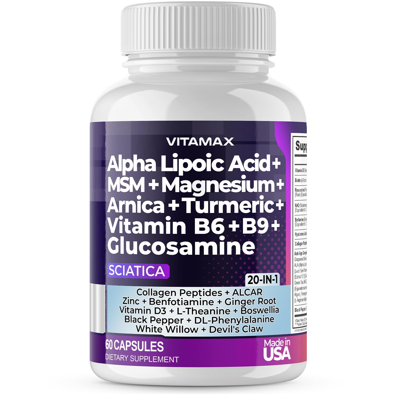 Vitamax Nerve Plus bottle front for daily nerve support