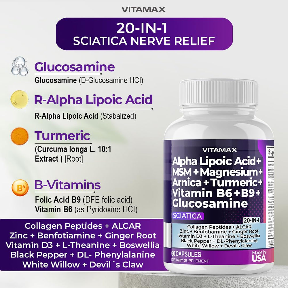 Vitamax Nerve Plus on-the-go setup promoting sciatic comfort in daily life