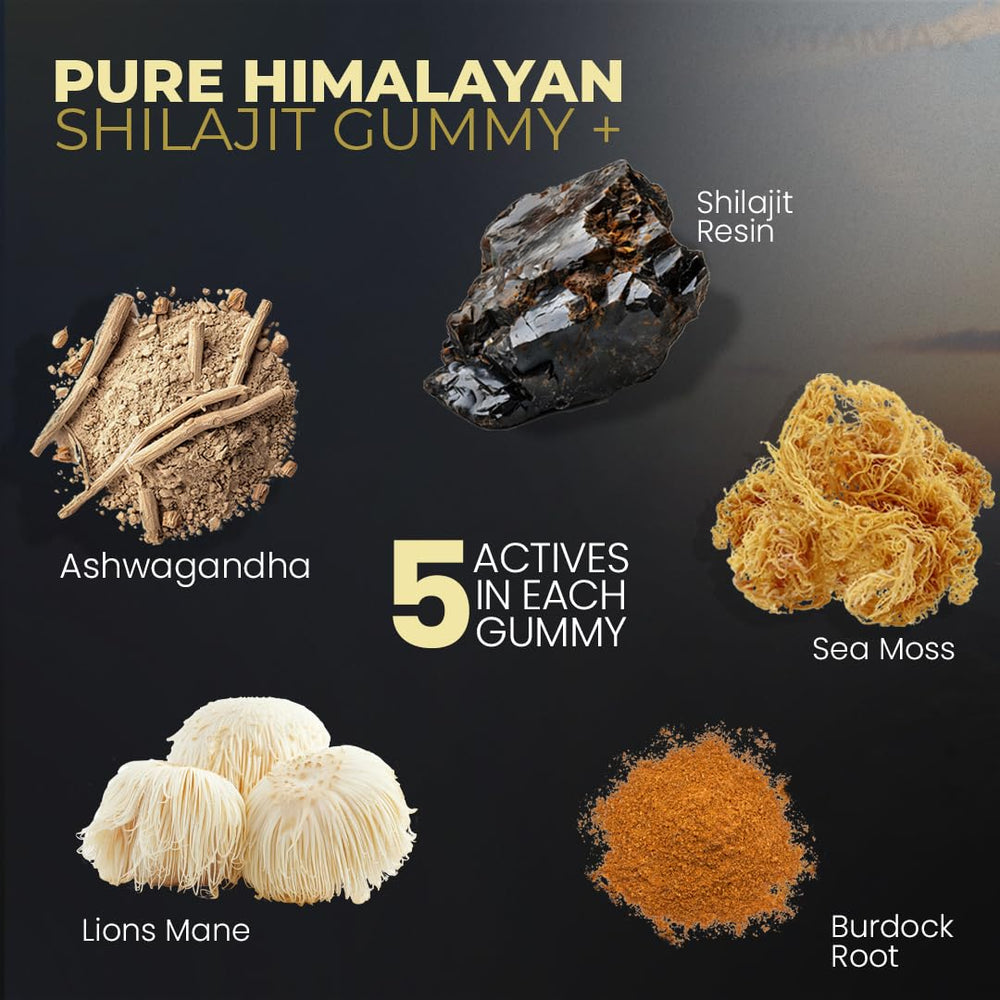 Vitamax Shilajit Gummies sealed pack emphasizes US-made quality and safety testing