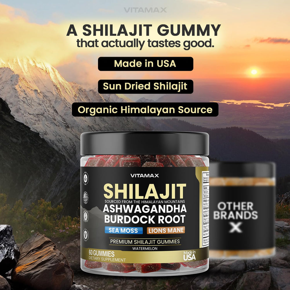 Vitamax Shilajit Gummies with watermelon flavor for tasty daily nutrition