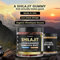Vitamax Shilajit Gummies with watermelon flavor for tasty daily nutrition