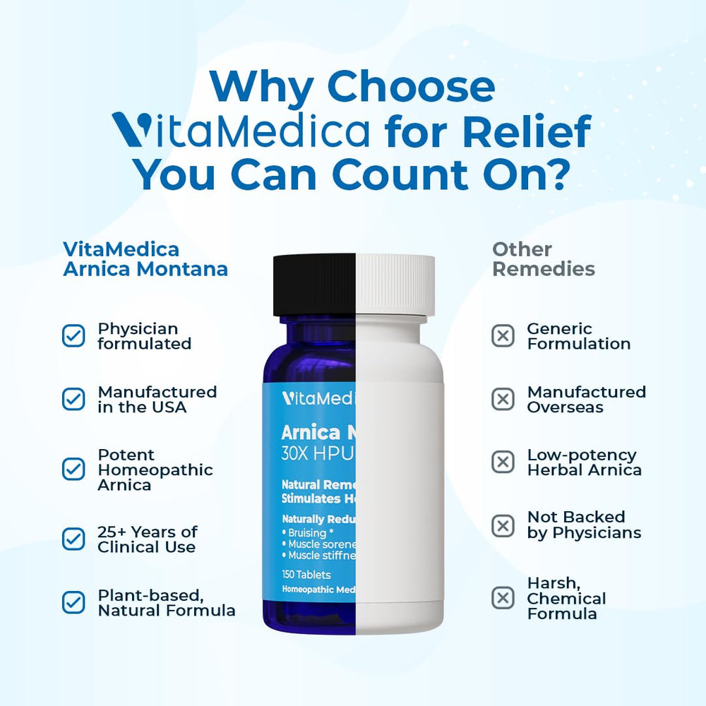 Safe, natural supplement imagery conveying bruise and swelling support without hype.