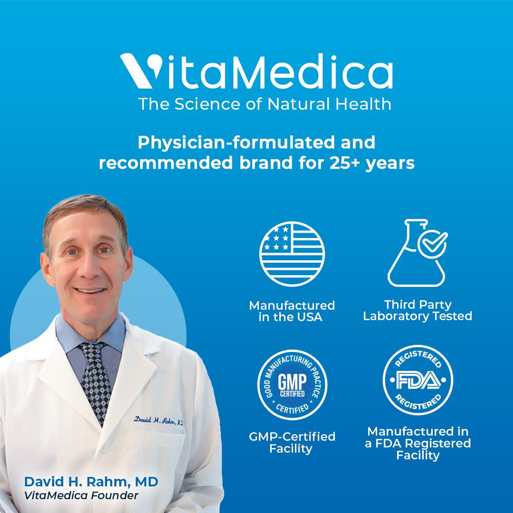 VitaMedica USA-made label emphasizing quality and domestic production
