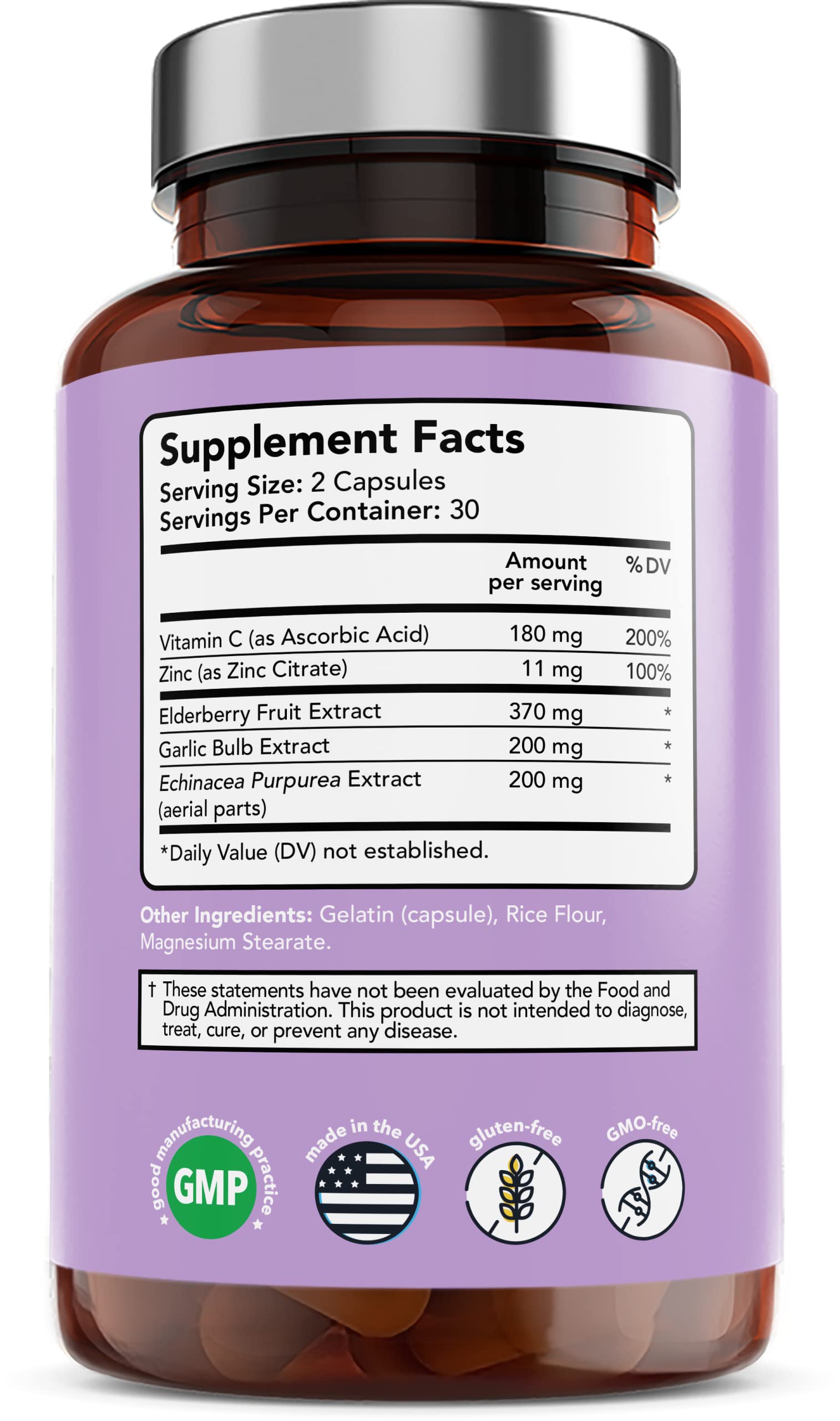 Vitamin Bounty Elderberry Immune Support packaging and label for easy identification