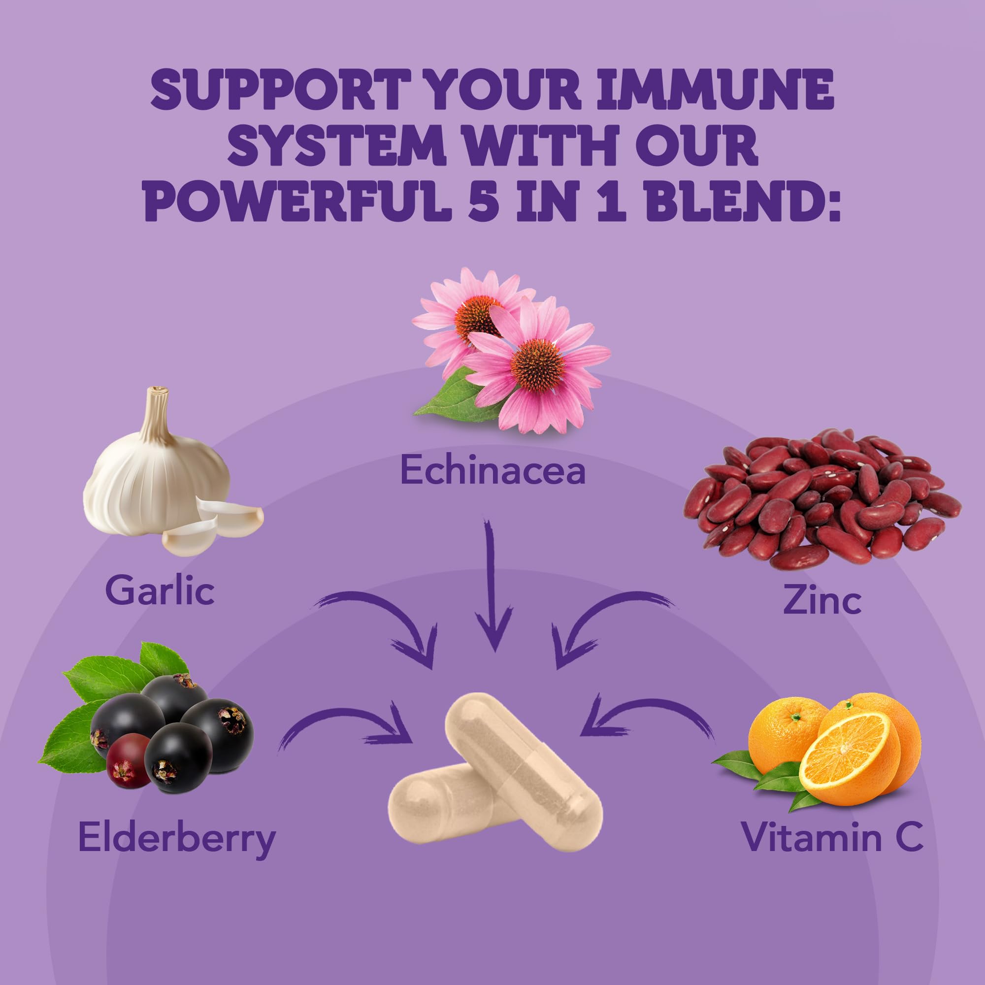 Vitamin Bounty Elderberry Immune Support USA-made quality assurance seal on packaging