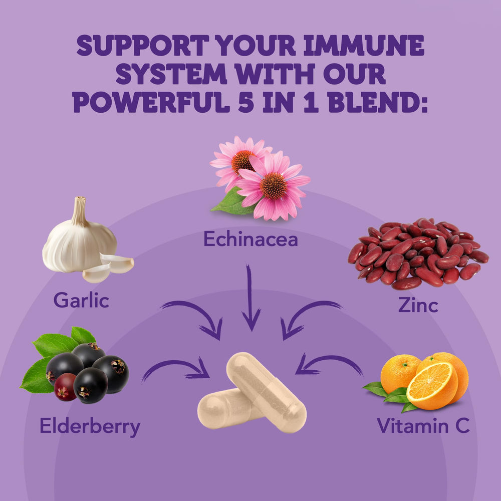 Vitamin Bounty Elderberry Immune Support USA-made quality assurance seal on packaging
