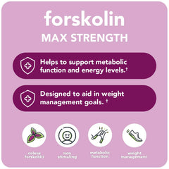 Vitamin Bounty Forskolin maximum strength capsules close-up for daily regimen.