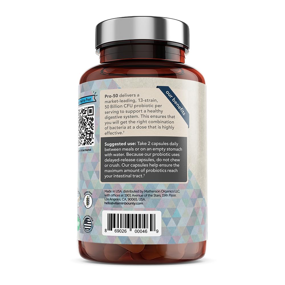 Glass of water with Pro-50 capsules illustrating convenient intake