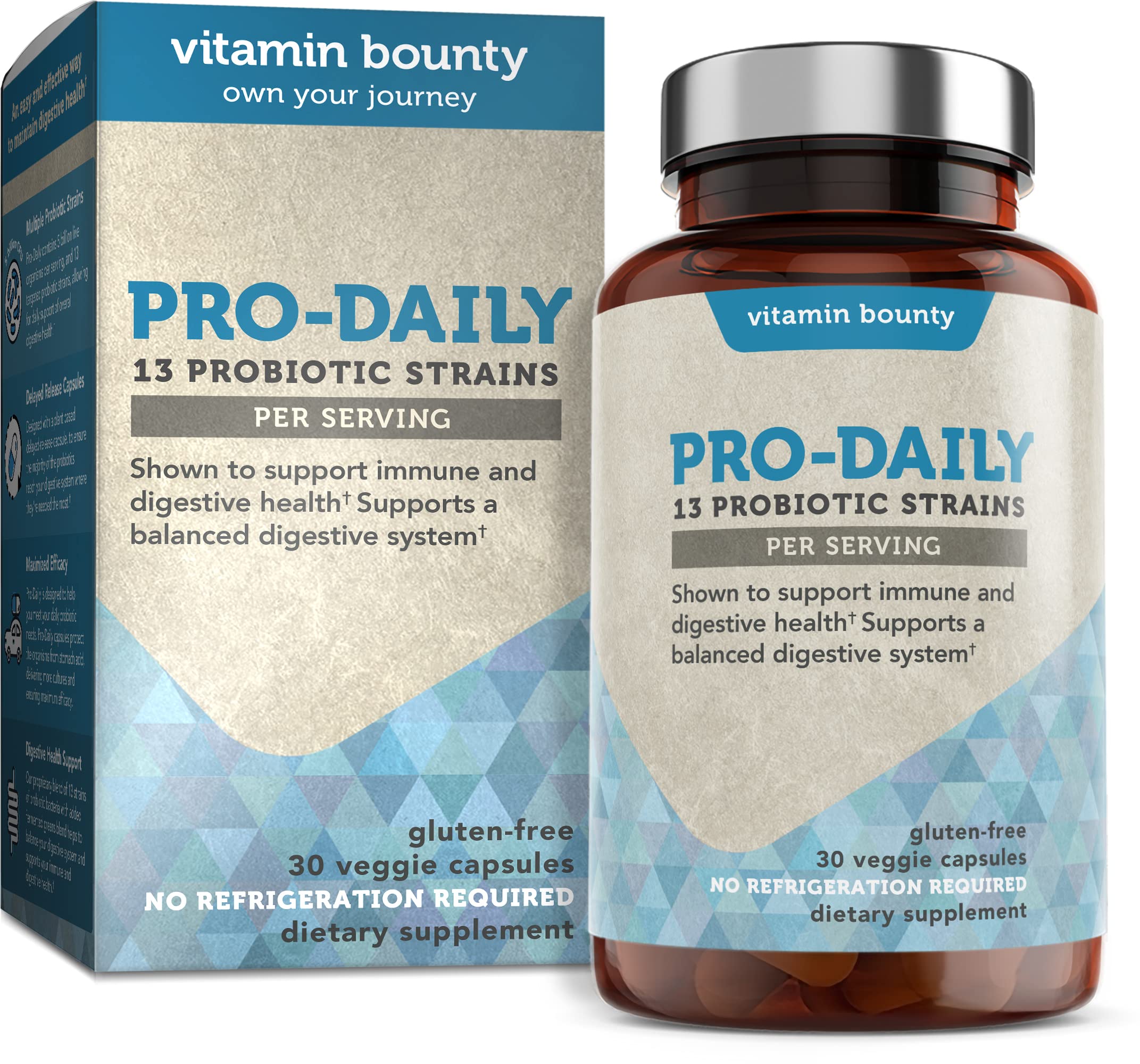 Vitamin Bounty Pro-Daily bottle front view for daily digestive support