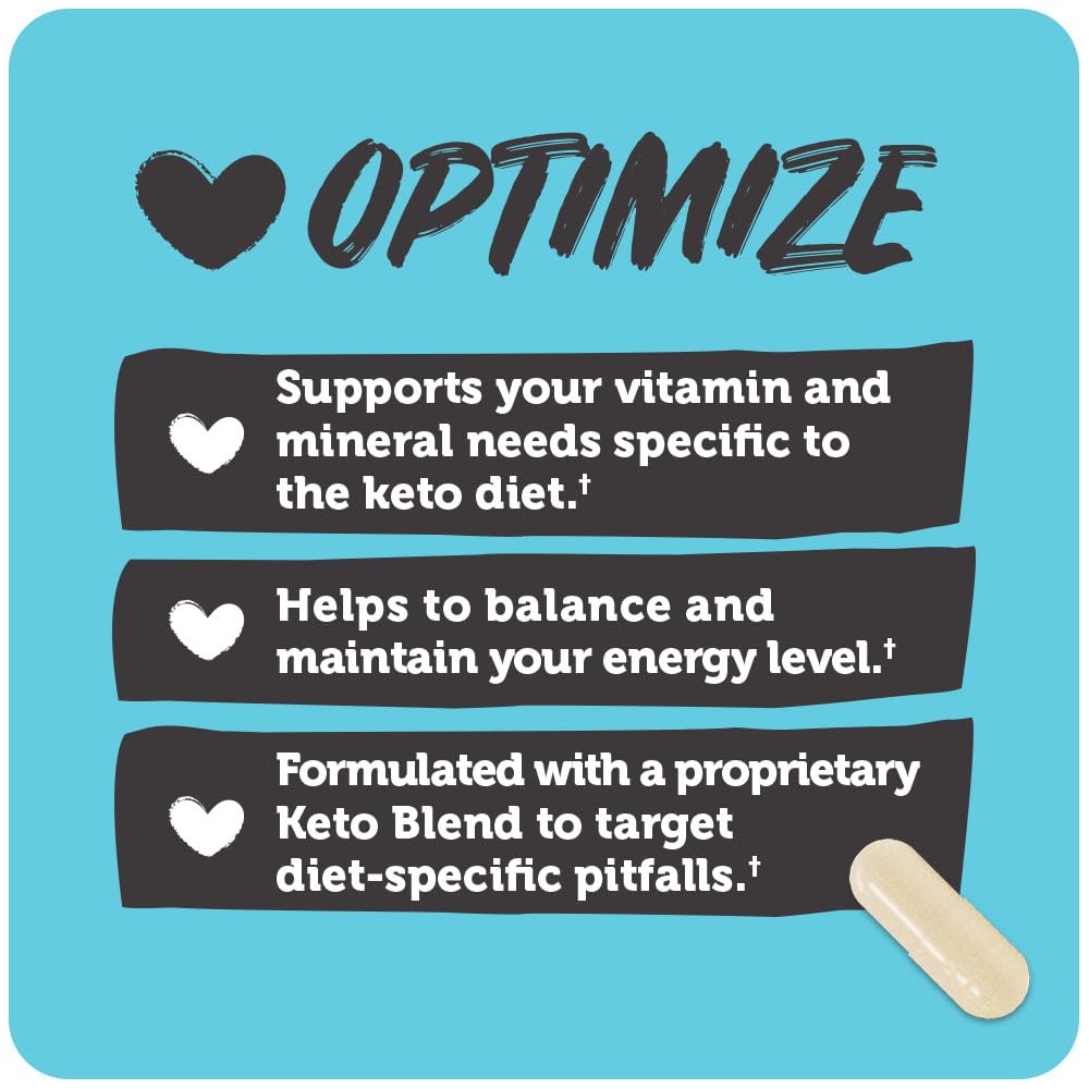 Vitamin Bounty Tune Your Keto Multivitamin bottle top highlight cap design