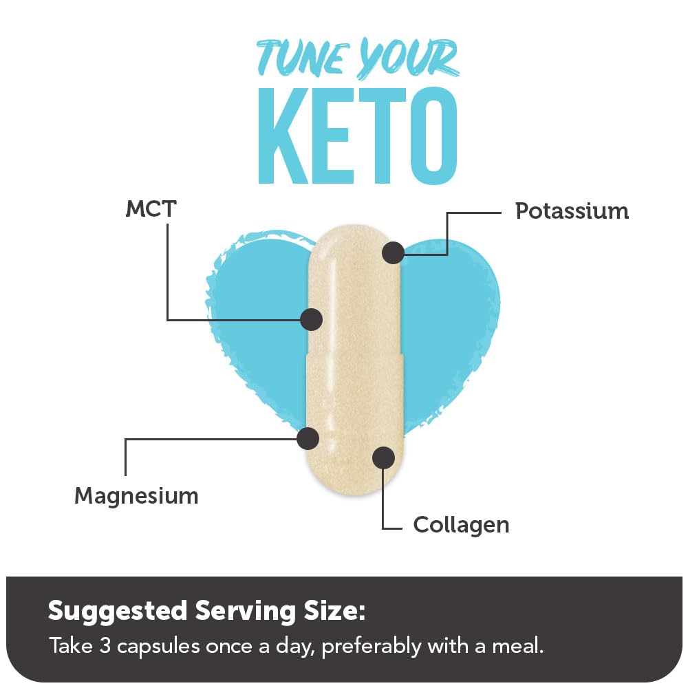 Vitamin Bounty Tune Your Keto Multivitamin MCT oil visual suggests clean ketosis fuel