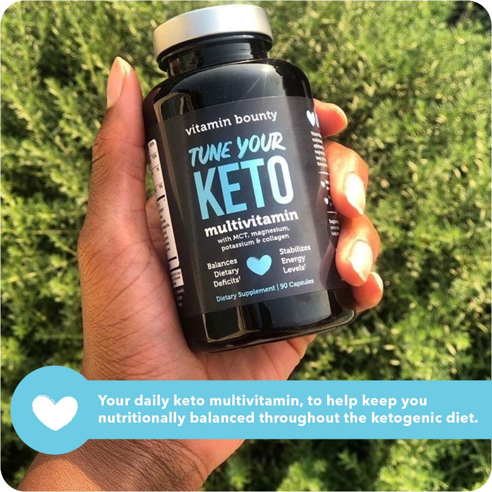 Vitamin Bounty Tune Your Keto Multivitamin nutrition facts panel showcases essential vitamins