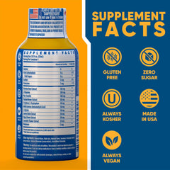 Vitamin Energy 8 Hour Sleep Shot liquid close-up highlights melatonin and herbal blend for calm pre-sleep.