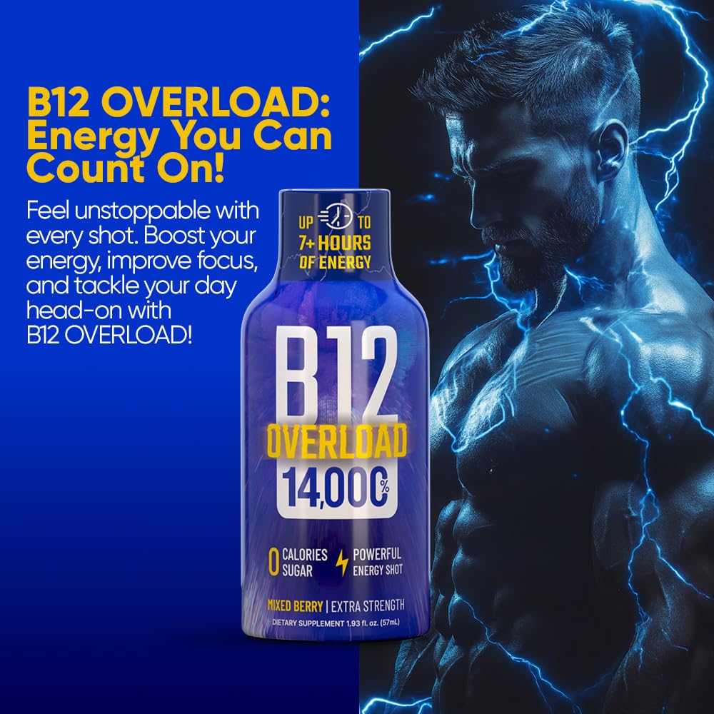 Close-up of caffeine and B12 dosage on the label