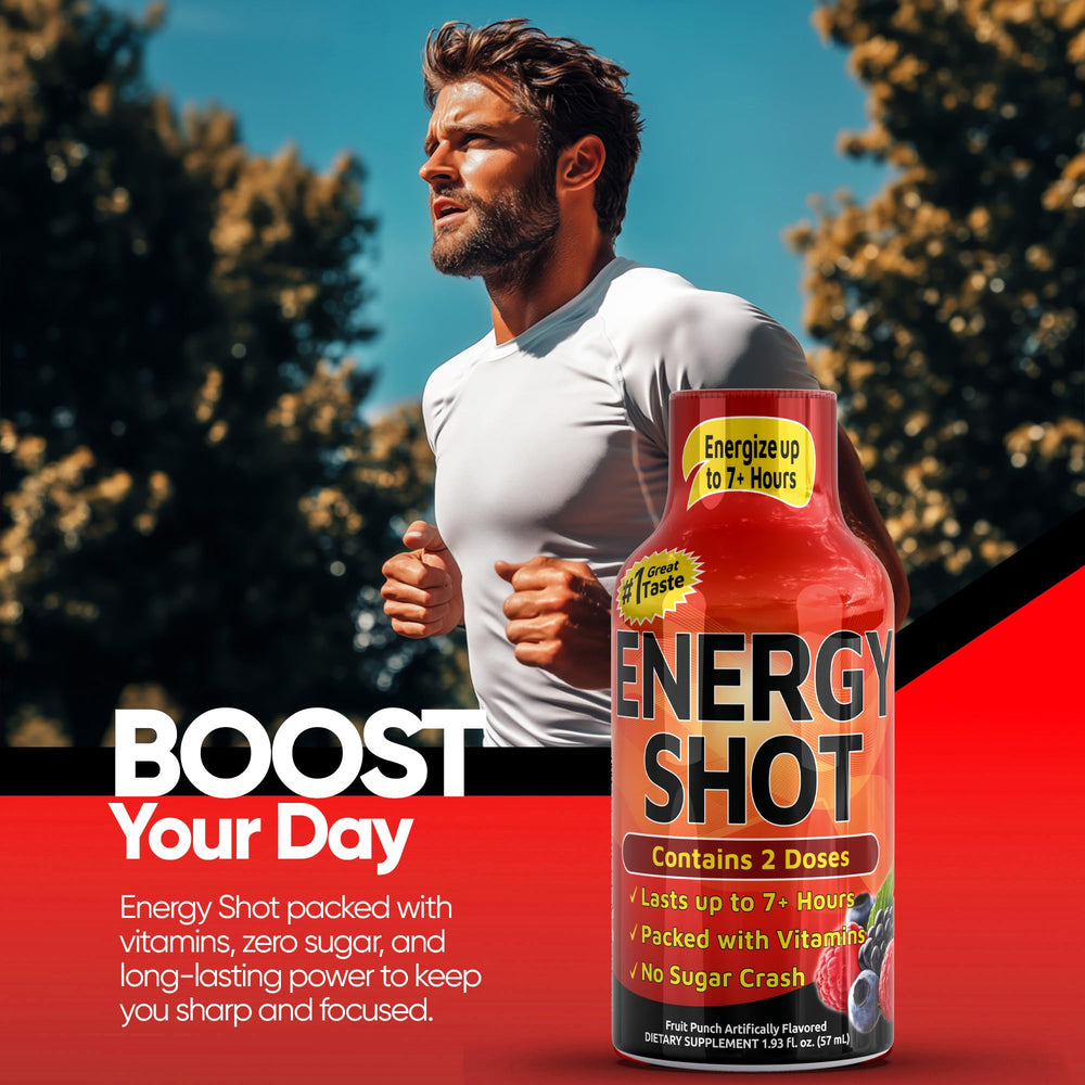 Vitamin Energy Fruit Punch shot being poured into a travel cup for convenience