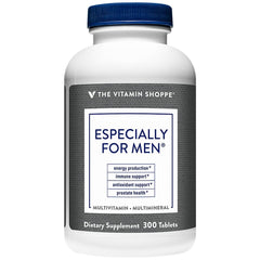 The Vitamin Shoppe Men's Multivitamin bottle front – supports daily energy and overall wellness.