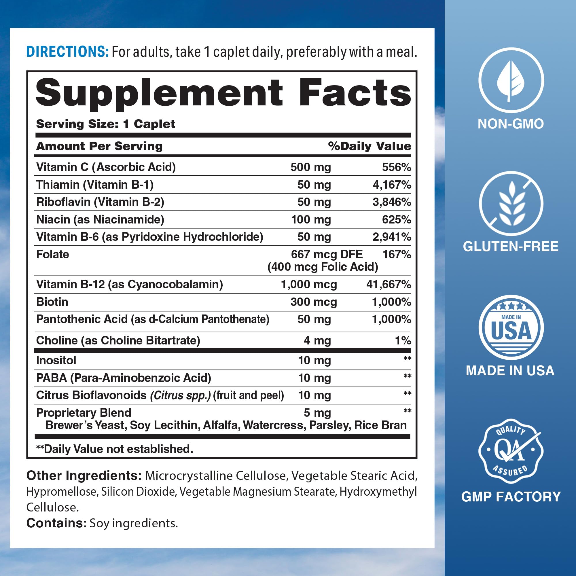 Vitamin World Stress B Complex tablets close-up highlighting timed-release formula for steady absorption.