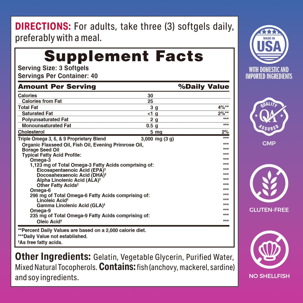 Vitamin World Triple Omega capsules close-up support heart health