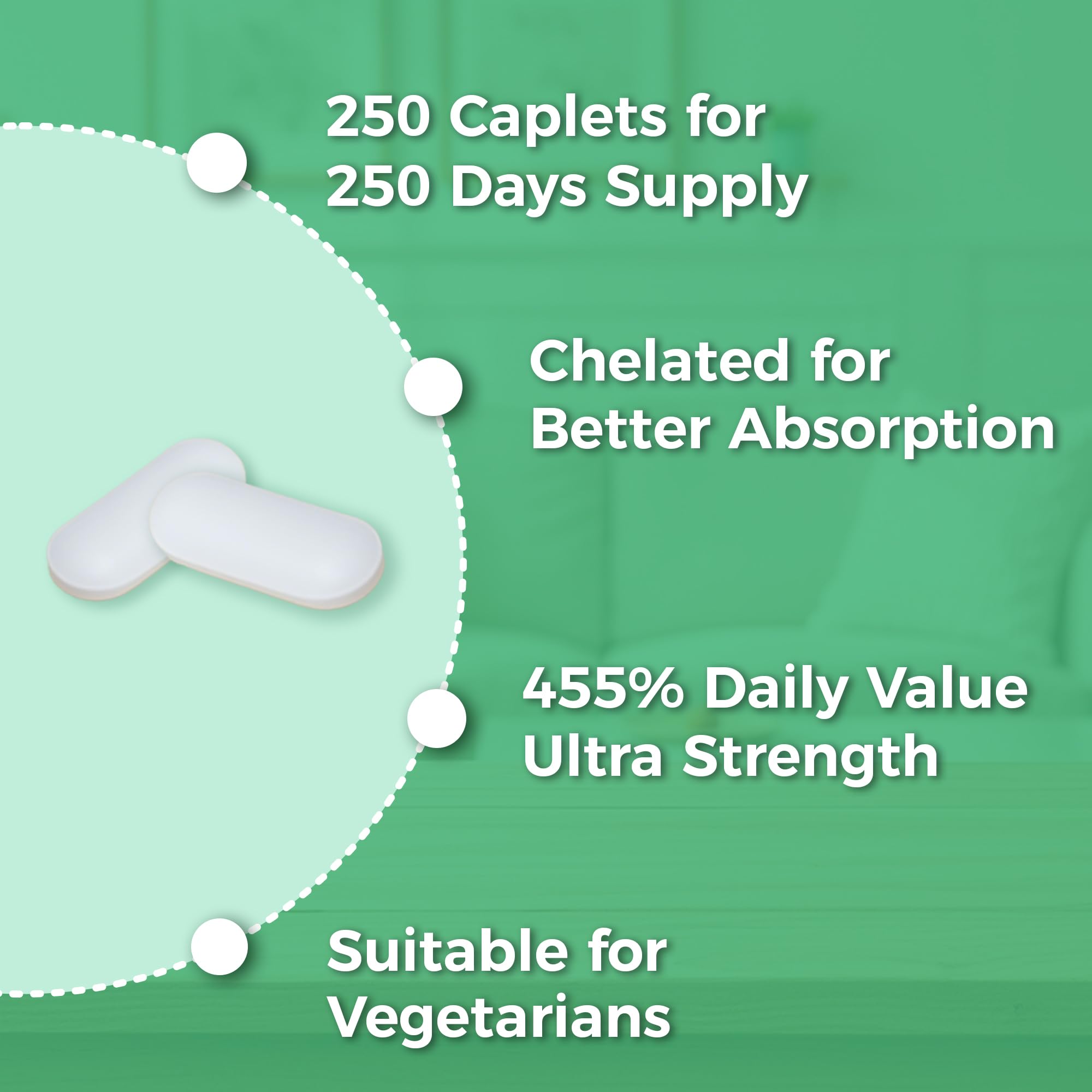 Nutrition facts panel on Vitamin World zinc bottle for daily use