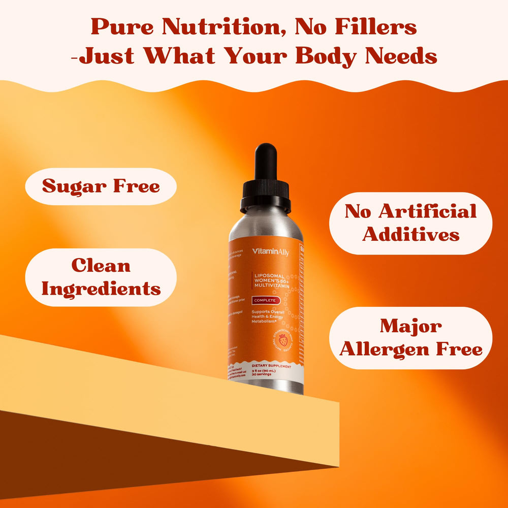 ISO third-party testing seal for Vitaminally 50+ multivitamin