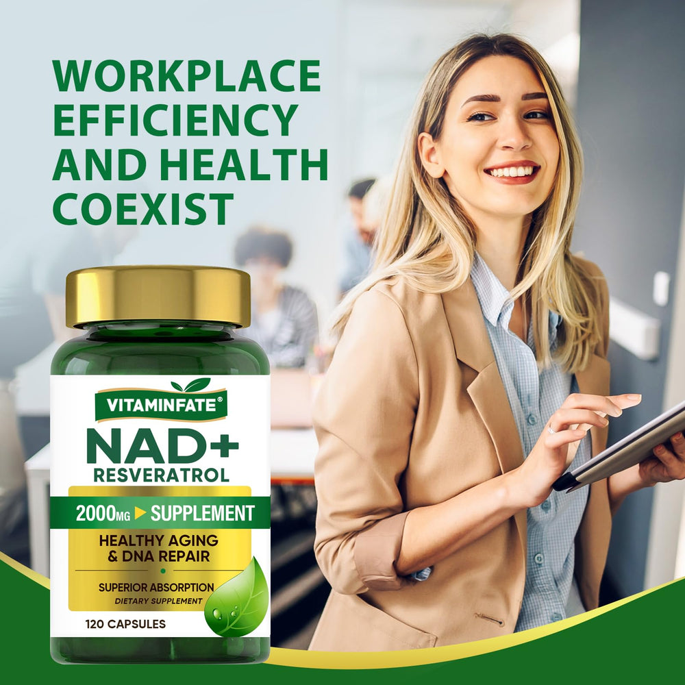 VITAMINFATE NAD+ capsules close-up for easy daily dosage.