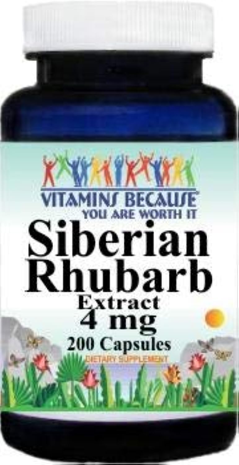 Vitamins Because Siberian Rhubarb Extract bottle for daily wellness support